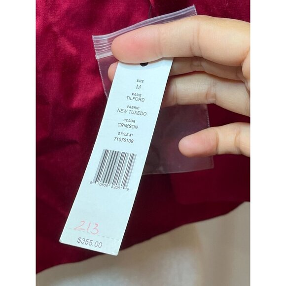 NWT Theory Crimson Tilford Tuxedo Silk Blend Cropped Jacket 3/4 Sleeves Womens M - Picture 5 of 11